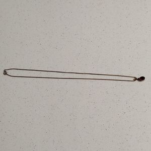 Sterling Silver Necklace. Red Pendant